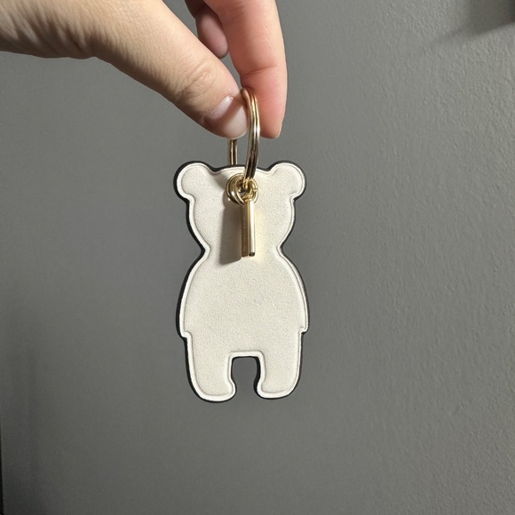 NWOT Coach Leather Bear Bag Charm - Picture 2 of 3